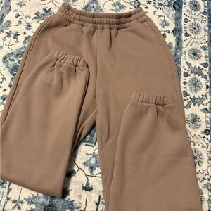 Cozy Taupe Sweatpants - Women's Elastic Waist Joggers